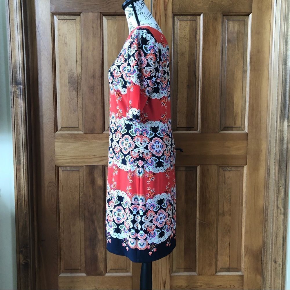 Eliza J Paisley Shift Dress Size 10 - Picture 4 of 9